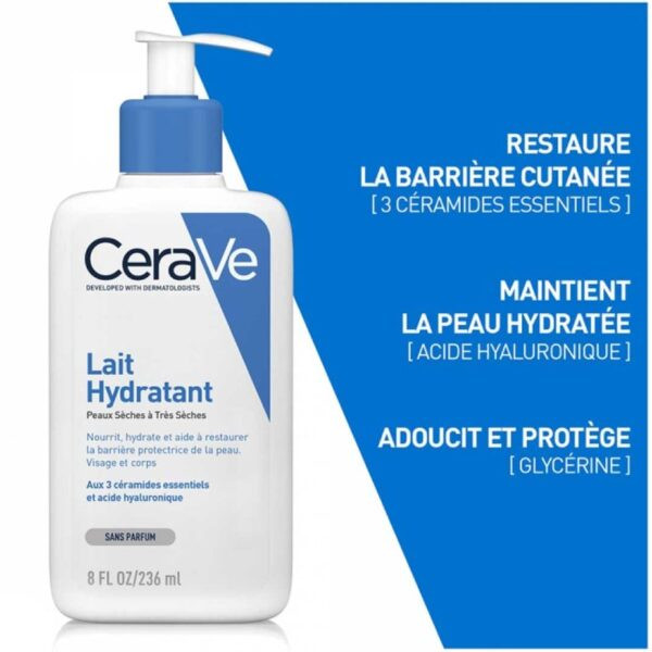 لوسیون آبرسان و مرطوب کننده صورت و بدن سراوی Cerave مناسب پوست خشک تا خیلی خشک حجم 263 میل