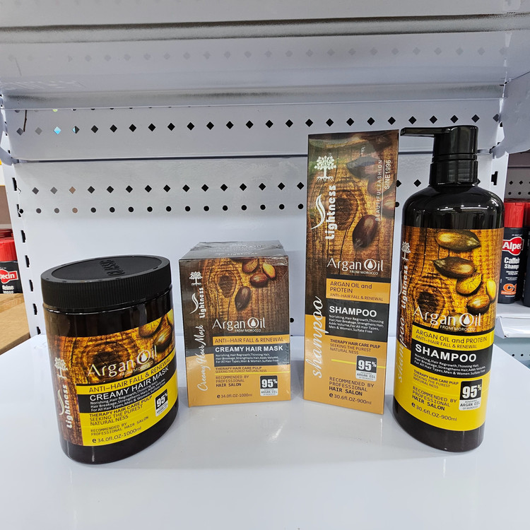 پک 3 عددی لایتنس روغن ارگان ماسک و شامپو
